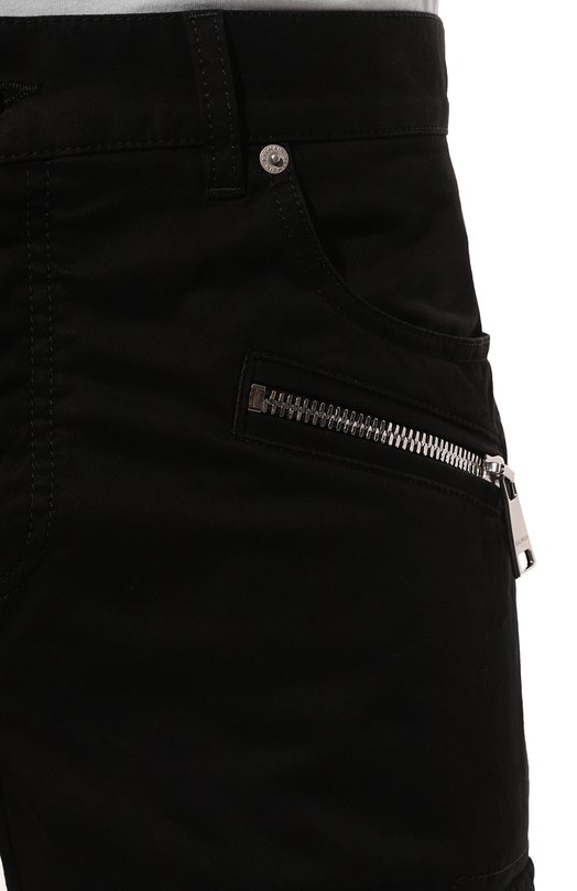 Хлопковые брюки-карго Balmain CH1MH017/CD96 Чёрный  CH1MH017/CD96 Фото 5