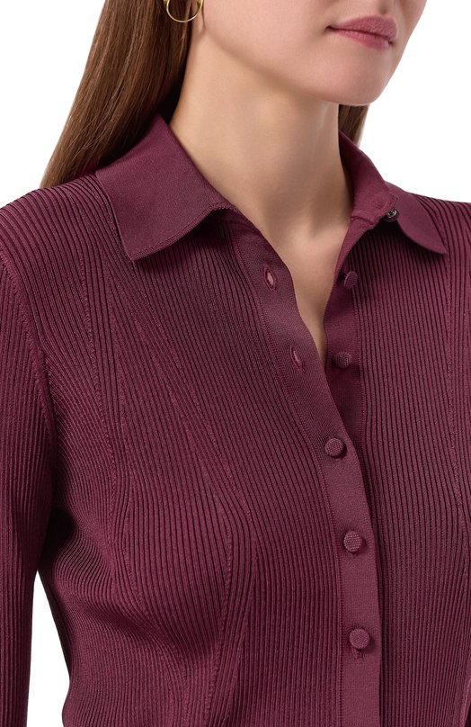 Кардиган из вискозы Dries Van Noten 252-011211-2706 Бордовый  252-011211-2706 Фото 5