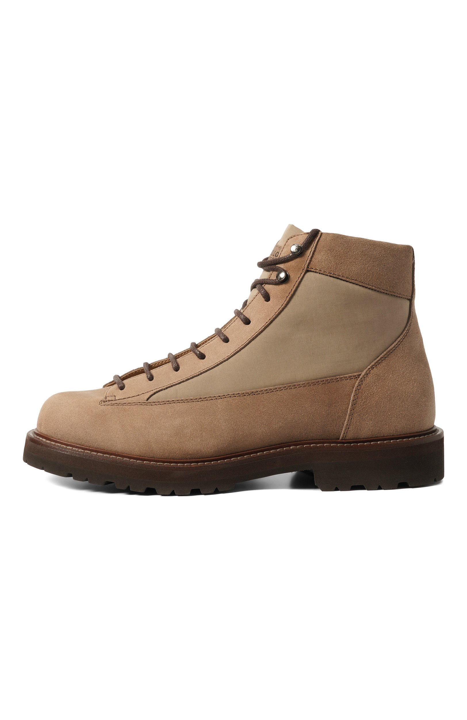 Комбинированные ботинки urban outdoor BRUNELLO CUCINELLI темно-бежевого цвета по цене 191500 руб., арт. MZUANRW668, фото 3 Комбинированные ботинки urban outdoor BRUNELLO CUCINELLI, арт. MZUANRW668, фото 3