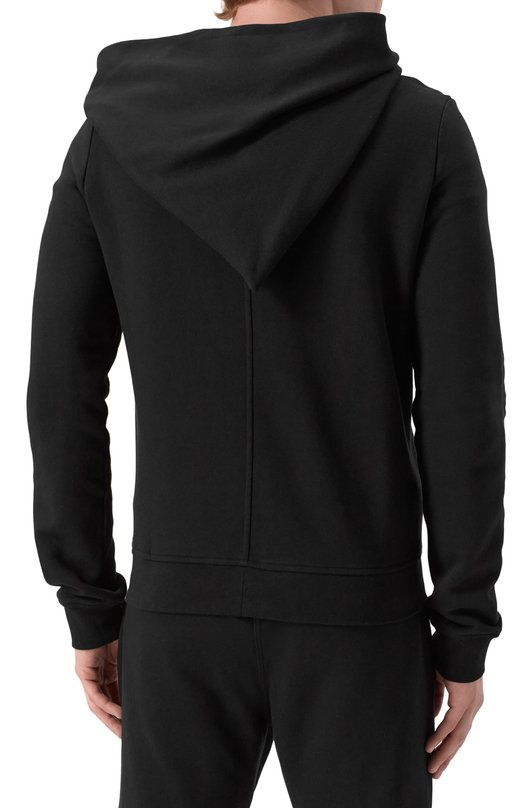 Хлопковая толстовка Rick Owens x Champion Rick Owens CM01E1665/CHFE Чёрный  CM01E1665/CHFE Фото 4