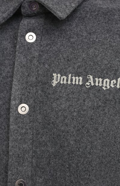 Рубашка PALM ANGELS серого цвета по цене 74300 руб., арт. PMGA104F21FAB0010501, фото 5 Рубашка PALM ANGELS, арт. PMGA104F21FAB0010501, фото 5