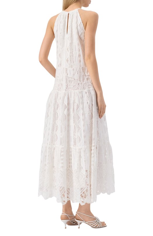 Хлопковое платье Pinko 104857/A2G9 Белый  104857/A2G9 Фото 4