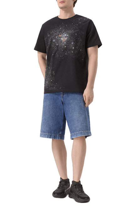 Мужские джинсовые шорты DOLCE & GABBANA синего цвета, арт. GP0T2Z/G8MK5 | Фото 2 (Драгоценные камни: Проставлено; Материал сплава: Проставлено; Длина Шорты М: Ниже колена; Материал внешний: Хлопок)