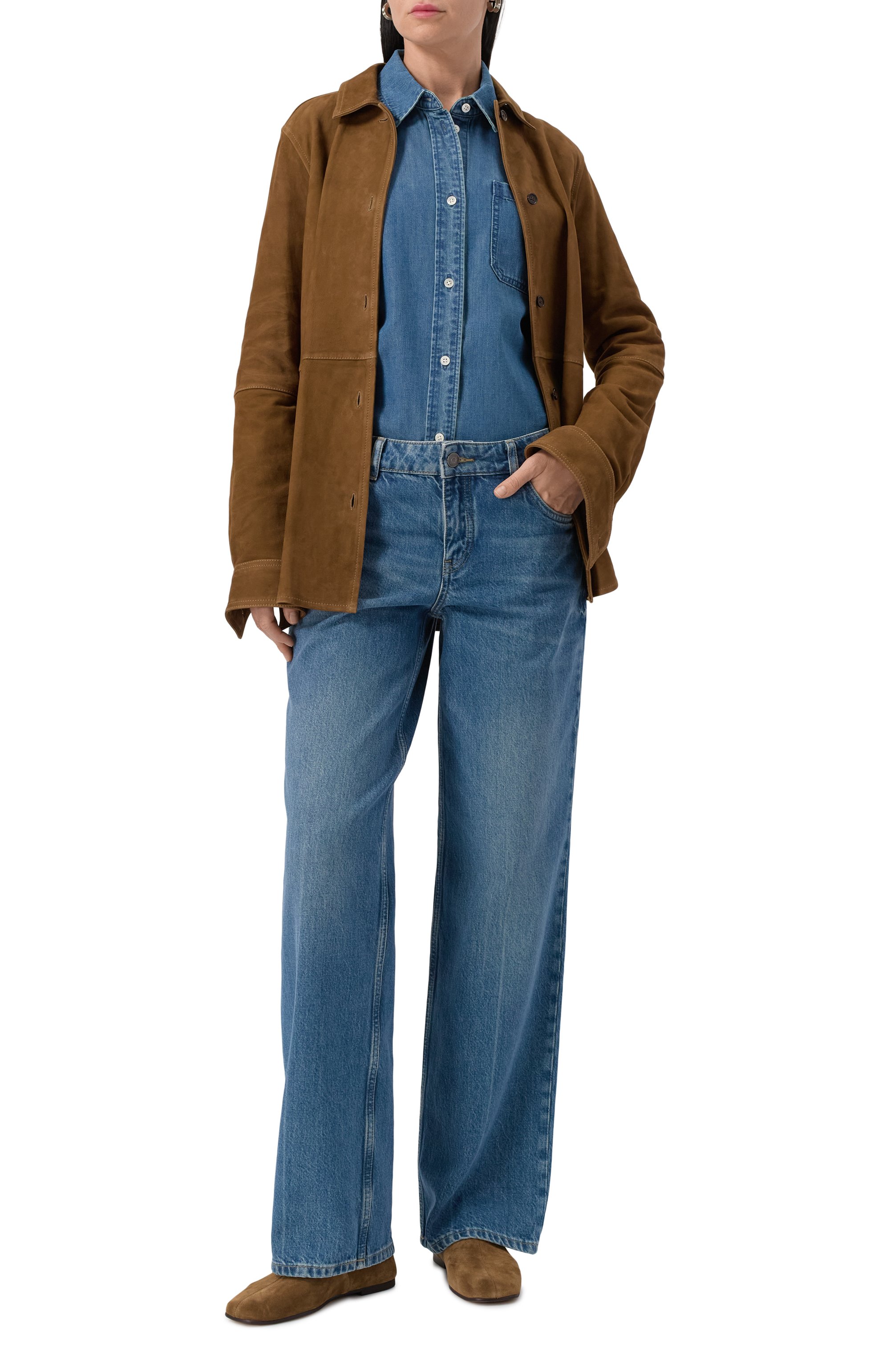 Джинсовая рубашка 12 STOREEZ синего цвета по цене 14000 руб., арт. 127258, фото 2 Джинсовая рубашка 12 STOREEZ, арт. 127258, фото 2