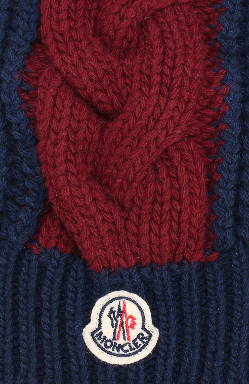 Шерстяная шапка фактурной вязки MONCLER ENFANT, арт. C2-954-00119-05-04S0A, фото 3