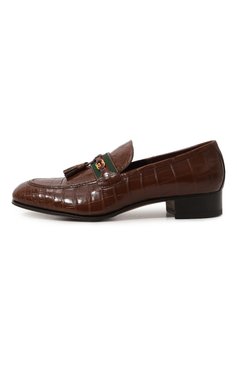 Лоферы из кожи крокодила GUCCI, арт. 677072 L2410, фото 1