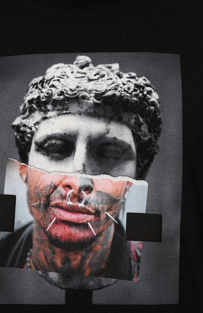 Хлопковая футболка DIEGO VENTURINO черного цвета по цене 17500 руб., арт. D3W4DVTS0HPP, фото 5 Хлопковая футболка DIEGO VENTURINO, арт. D3W4DVTS0HPP, фото 5