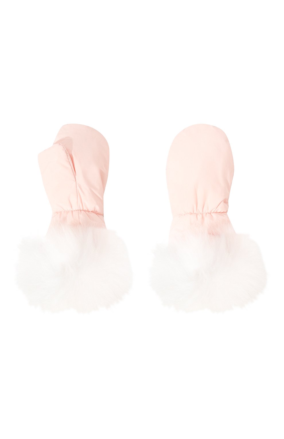 Пуховые варежки с отделкой из песца YVES SALOMON ENFANT, арт. 23WEA014XXDOXW, фото 2