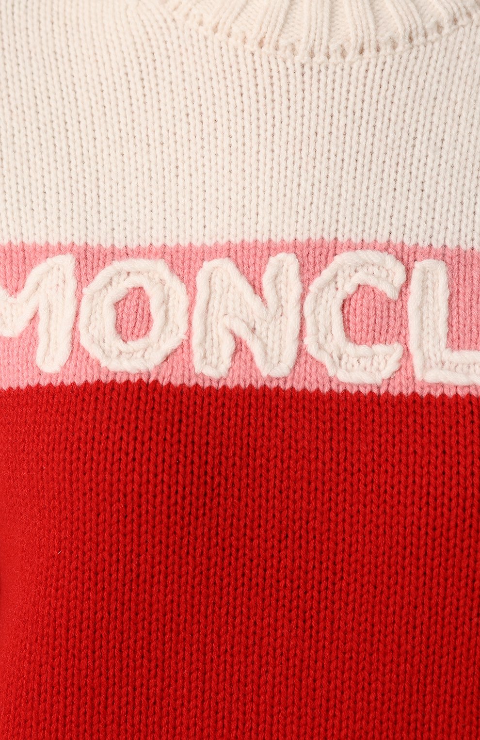 Свитер из смеси шерсти и кашемира MONCLER красного цвета по цене 65500 руб., арт. E2-093-92525-50-A9141, фото 5 Свитер из смеси шерсти и кашемира MONCLER, арт. E2-093-92525-50-A9141, фото 5