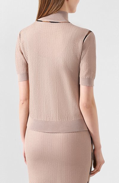 Топ из вискозы FENDI бежевого цвета по цене 55400 руб., арт. FZY938 AAVH, фото 4 Топ из вискозы FENDI, арт. FZY938 AAVH, фото 4