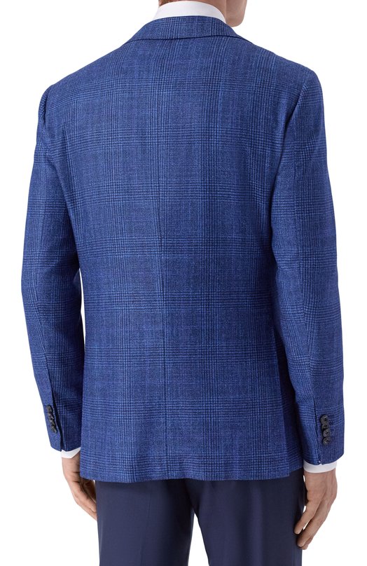 Пиджак из шерсти и кашемира Kiton UG81K0124E29 Синий  UG81K0124E29 Фото 5