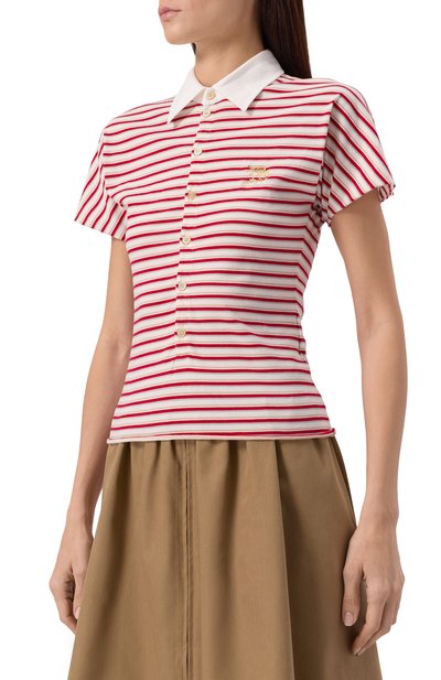 Хлопковое поло GOLDEN GOOSE DELUXE BRAND, арт. GWP02189.P001893, фото 3