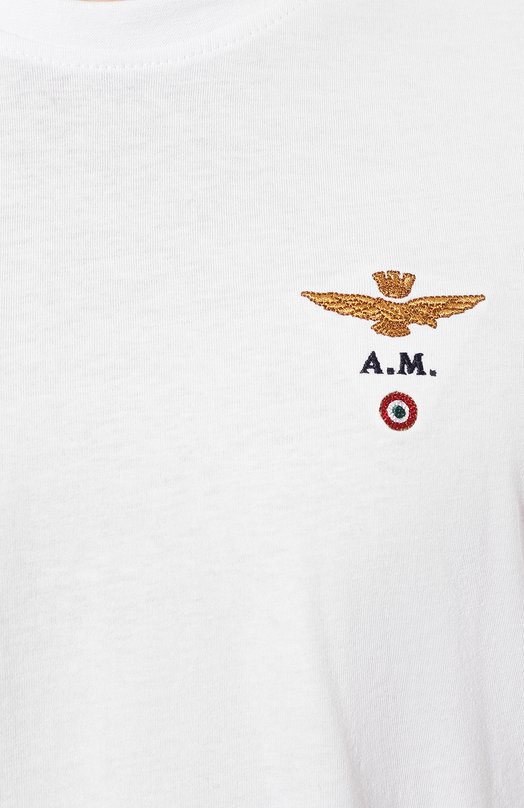 Хлопковая футболка Aeronautica Militare 241/TS1580J372 Белый  241/TS1580J372 Фото 5