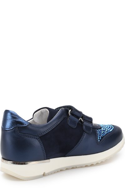 Кожаные кроссовки с застежками велькро и стразами MISSOURI, арт. 11567/31-34, фото 3