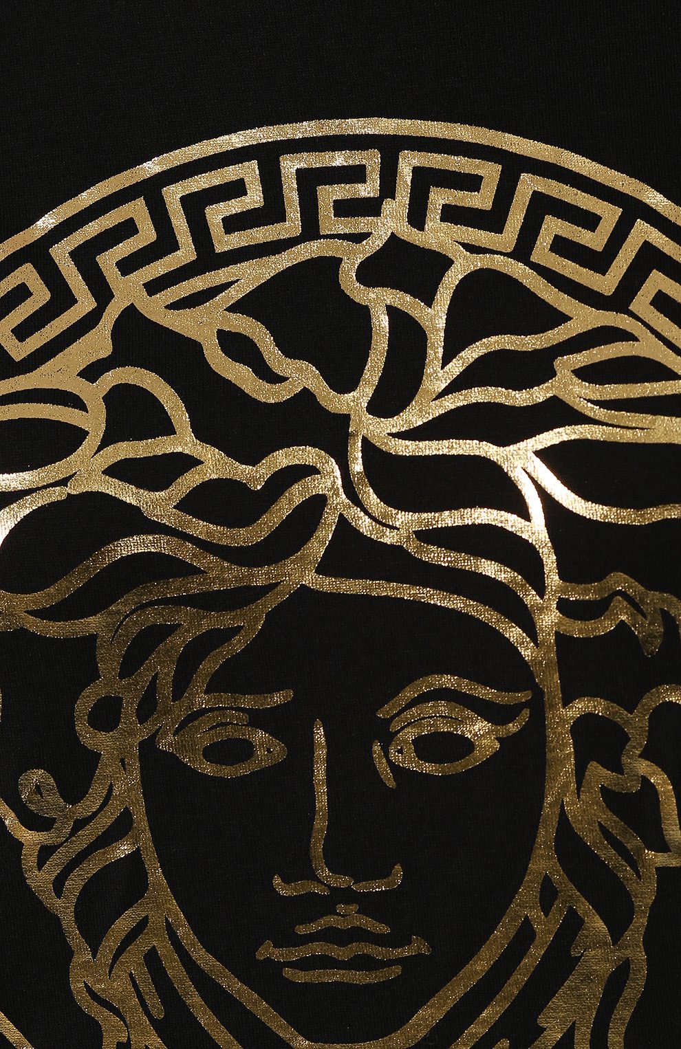 Хлопковая футболка VERSACE черного цвета по цене 34200 руб., арт. A85756/A228806, фото 5 Хлопковая футболка VERSACE, арт. A85756/A228806, фото 5
