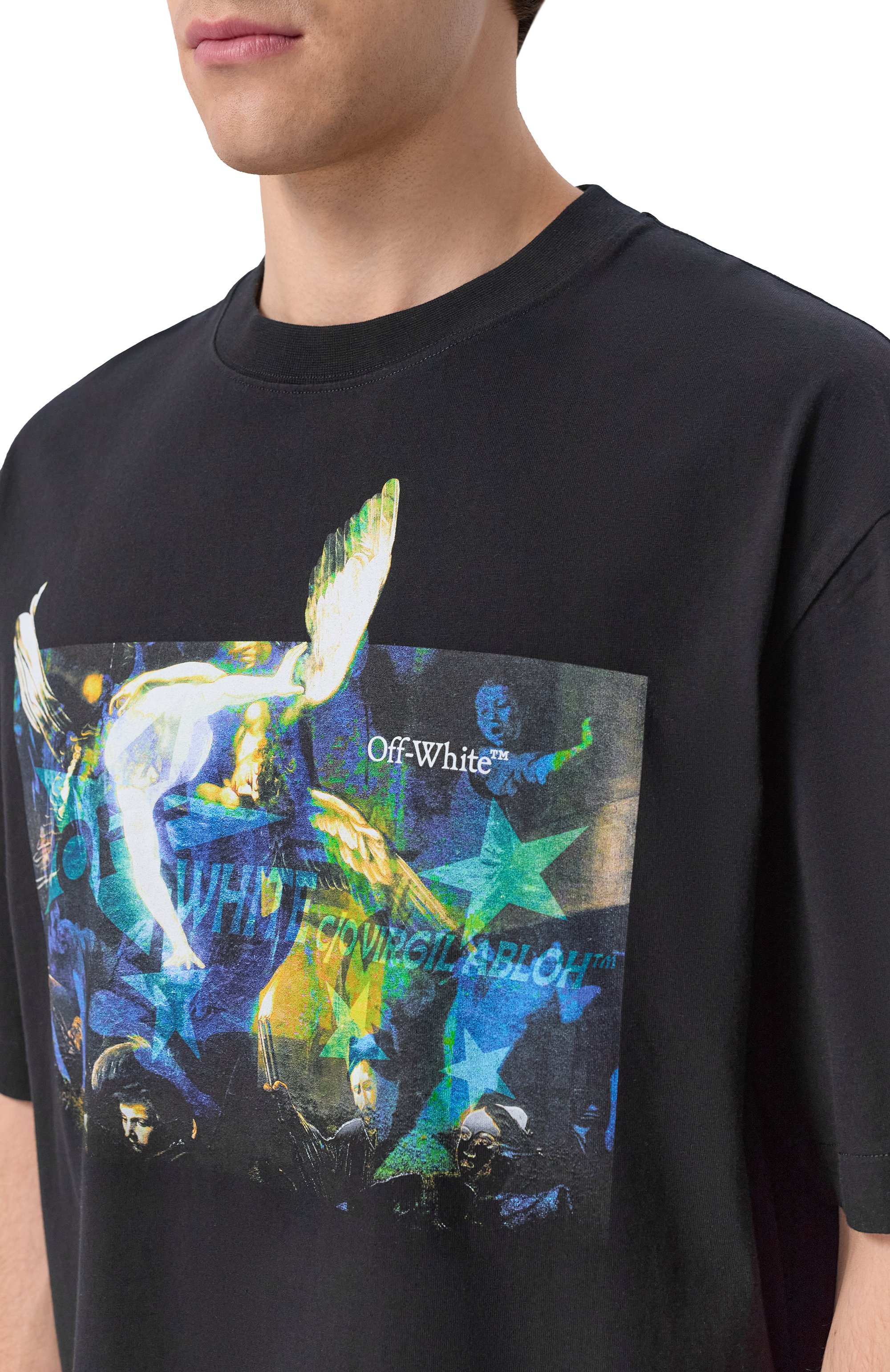 Хлопковая футболка OFF-WHITE, арт. 0MAA120S26JER00C, фото 5