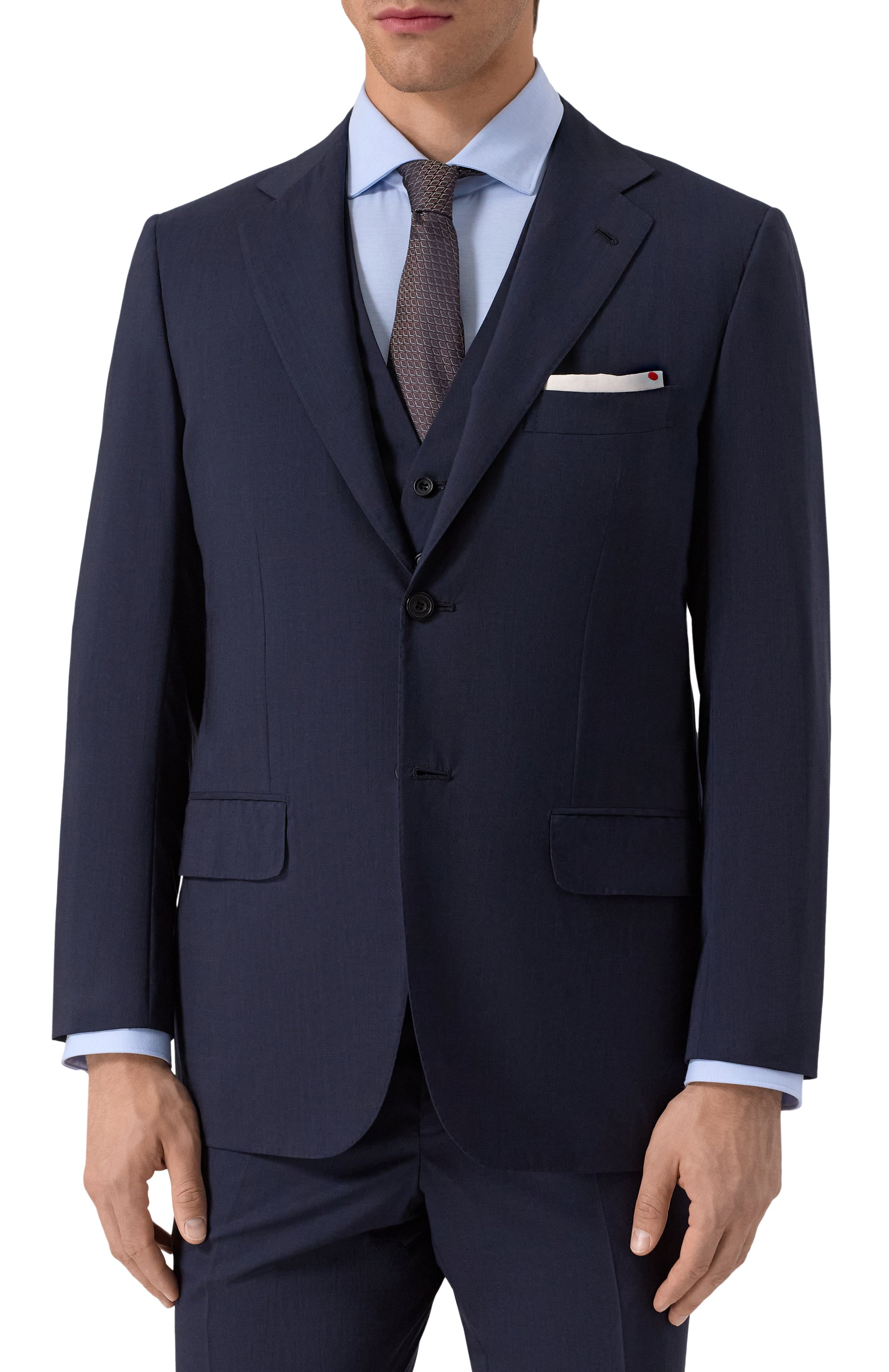 Шерстяной костюм-тройка KITON, арт. UAGL81K01X37, фото 4