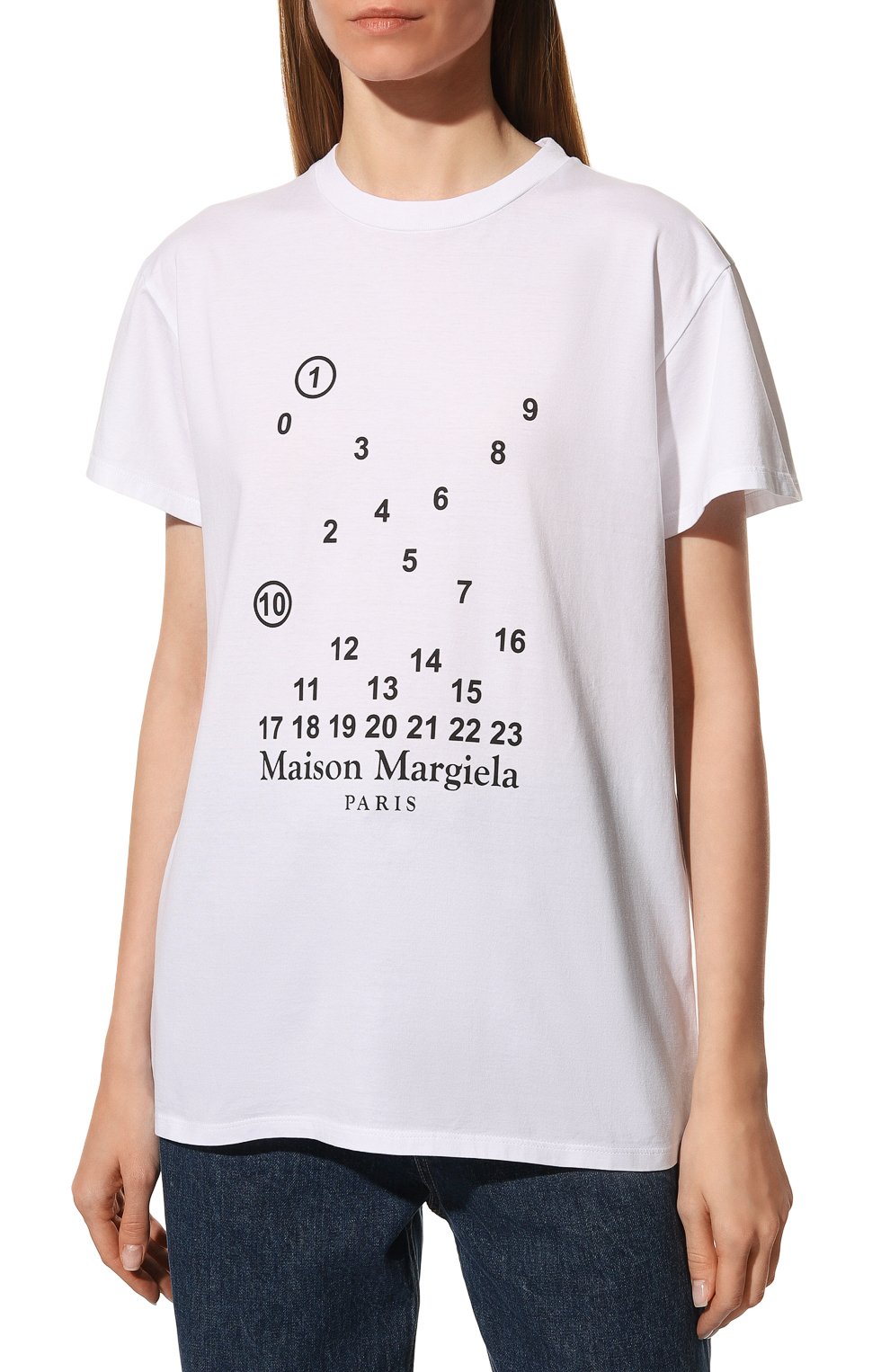 Хлопковая футболка MAISON MARGIELA белого цвета по цене 38350 руб., арт. S51GC0516/S22816, фото 3 Хлопковая футболка MAISON MARGIELA, арт. S51GC0516/S22816, фото 3