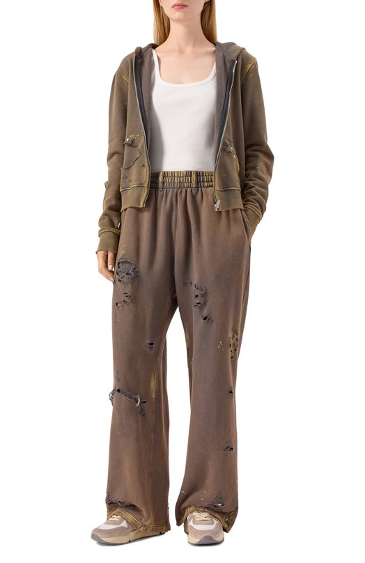 Комбинированные кроссовки Running Sole Golden Goose Deluxe Brand GWF00126.F007514 Бежевый  GWF00126.F007514 Фото 3