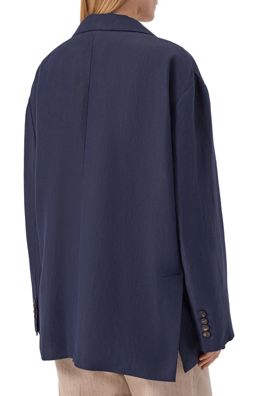 Жакет из вискозы и льна Brunello Cucinelli MH1267273 Синий  MH1267273 Фото 4