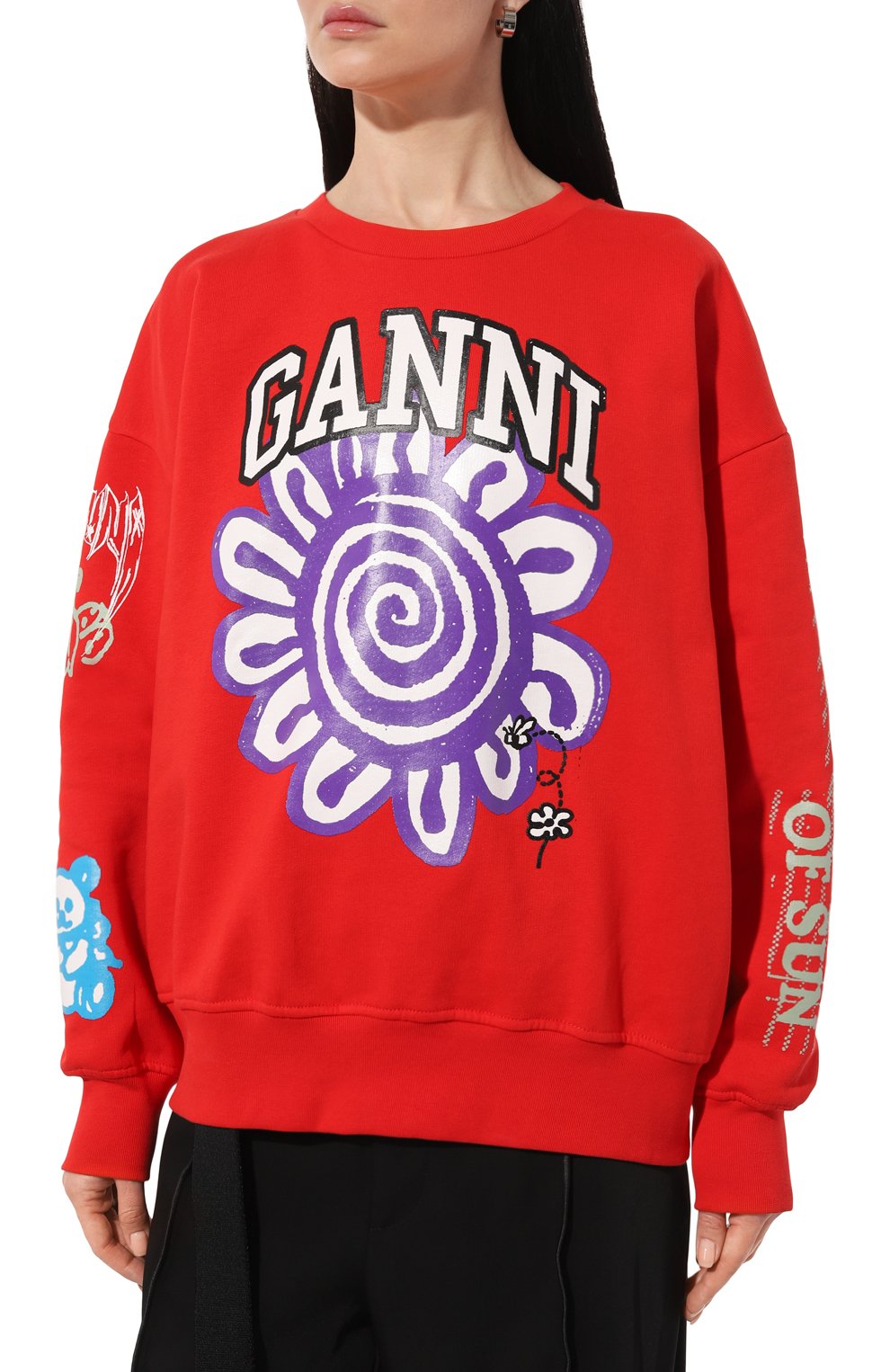 Хлопковый свитшот GANNI, арт. T3777, фото 3
