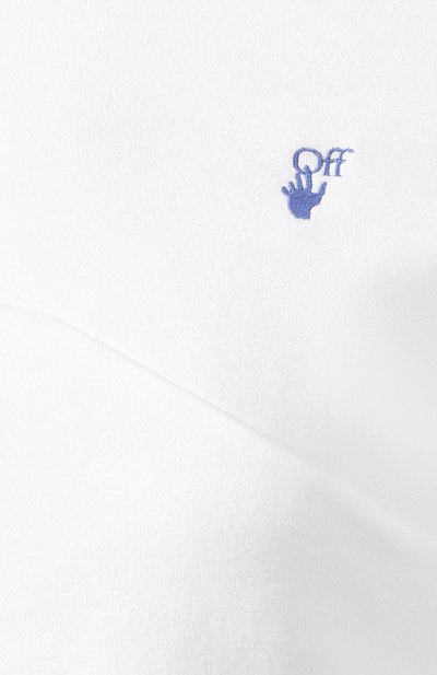 Хлопковая футболка OFF-WHITE белого цвета по цене 35700 руб., арт. 0WAA077S20JER0010145, фото 5 Хлопковая футболка OFF-WHITE, арт. 0WAA077S20JER0010145, фото 5