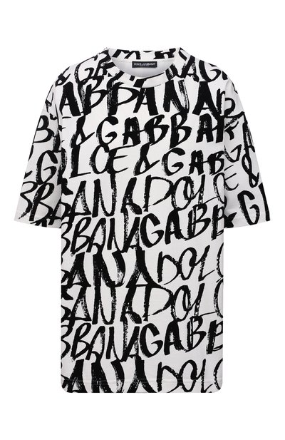 Женская хлопковая футболка DOLCE & GABBANA, арт. F8015T/G7A5G