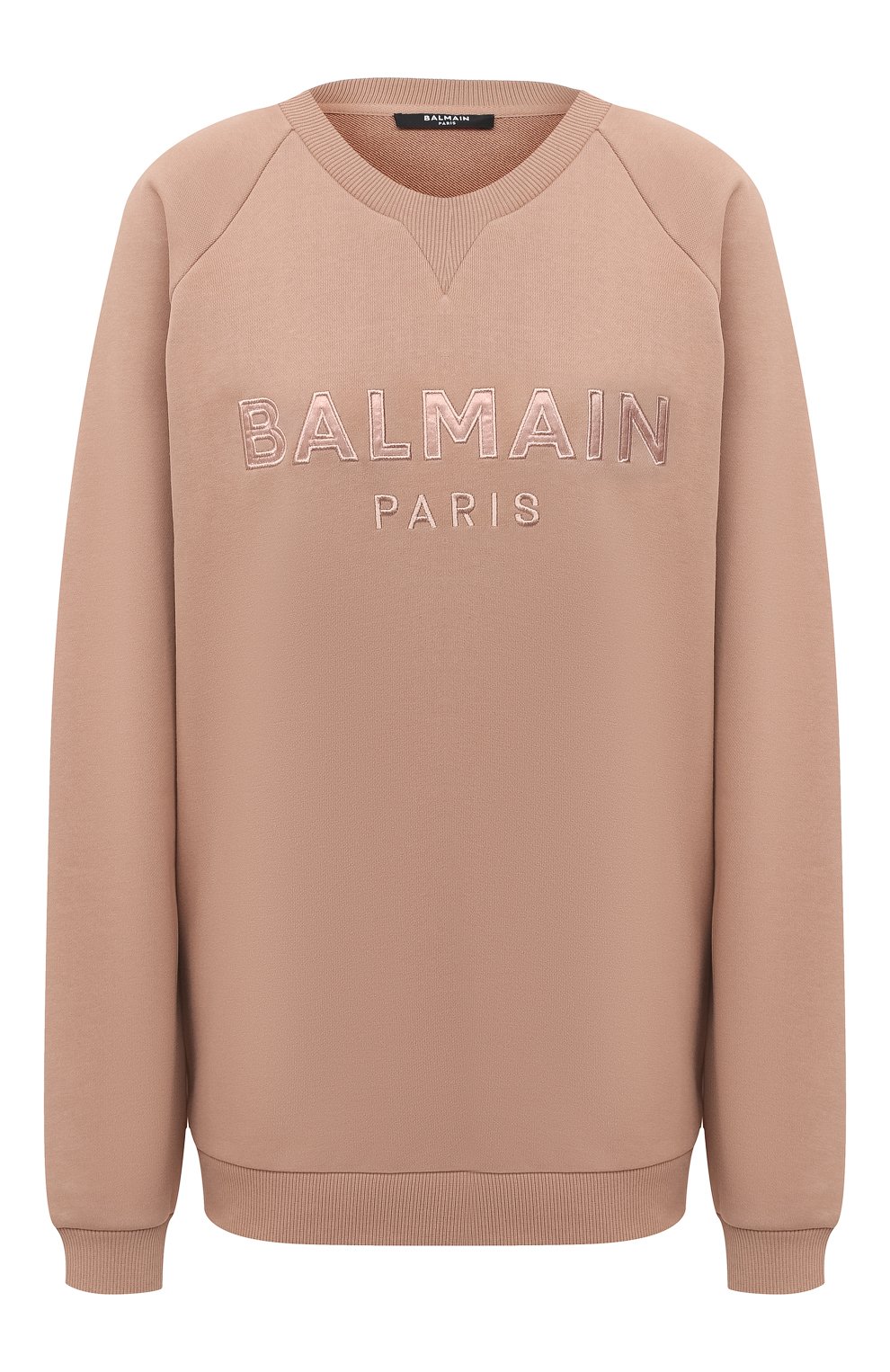Хлопковый свитшот BALMAIN бежевого цвета по цене 58550 руб., арт. UF03691/I497, фото 1 Хлопковый свитшот BALMAIN, арт. UF03691/I497, фото 1
