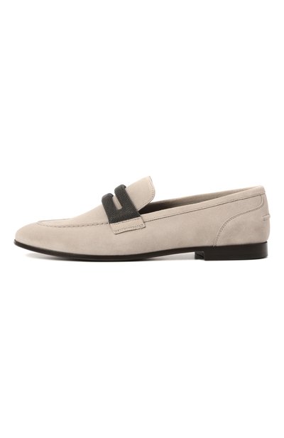 Замшевые пенни-лоферы BRUNELLO CUCINELLI светло-бежевого цвета по цене 163500 руб., арт. MZSFC2861, фото 4 Замшевые пенни-лоферы BRUNELLO CUCINELLI, арт. MZSFC2861, фото 4