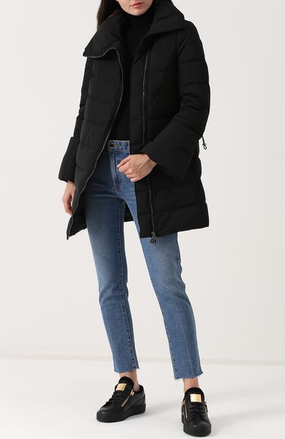 Стеганый пуховик с косой молнией MONCLER, арт. C2-093-49976-00-54543, фото 2