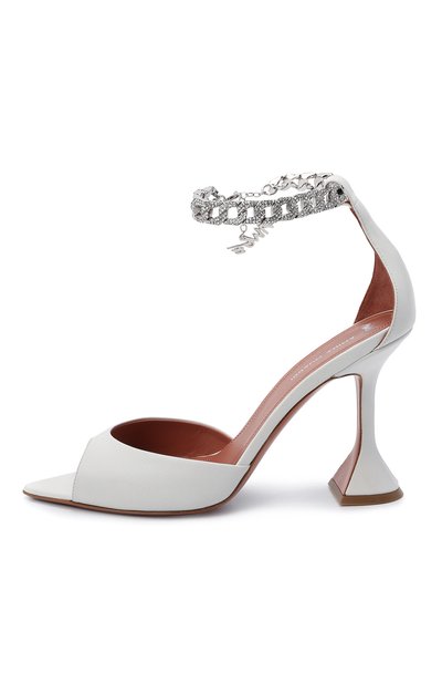 Кожаные босоножки awge x amina muaddi AMINA MUADDI, арт. FLACK0 SANDAL/NAPPA AM/BIANC0, фото 3