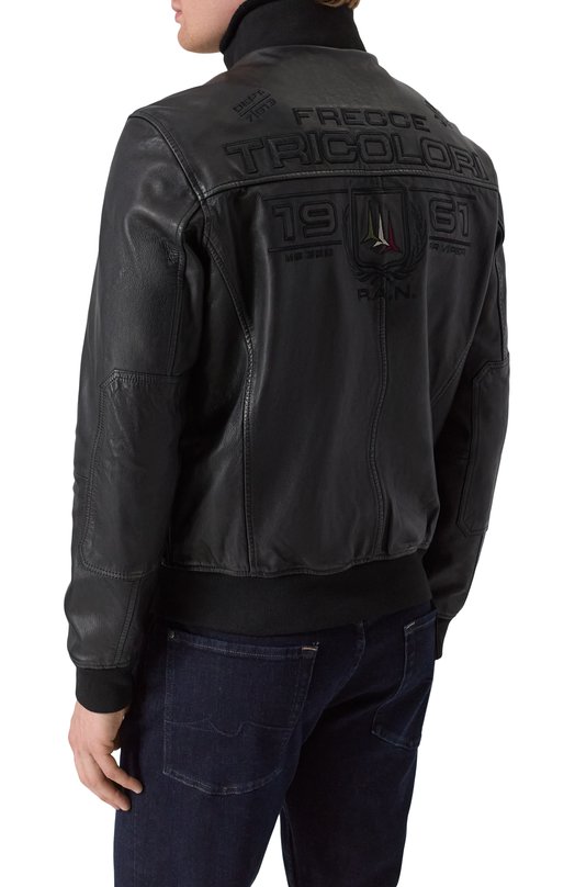 Кожаный бомбер Aeronautica Militare 251PN5043PL199 Чёрный  251PN5043PL199 Фото 4