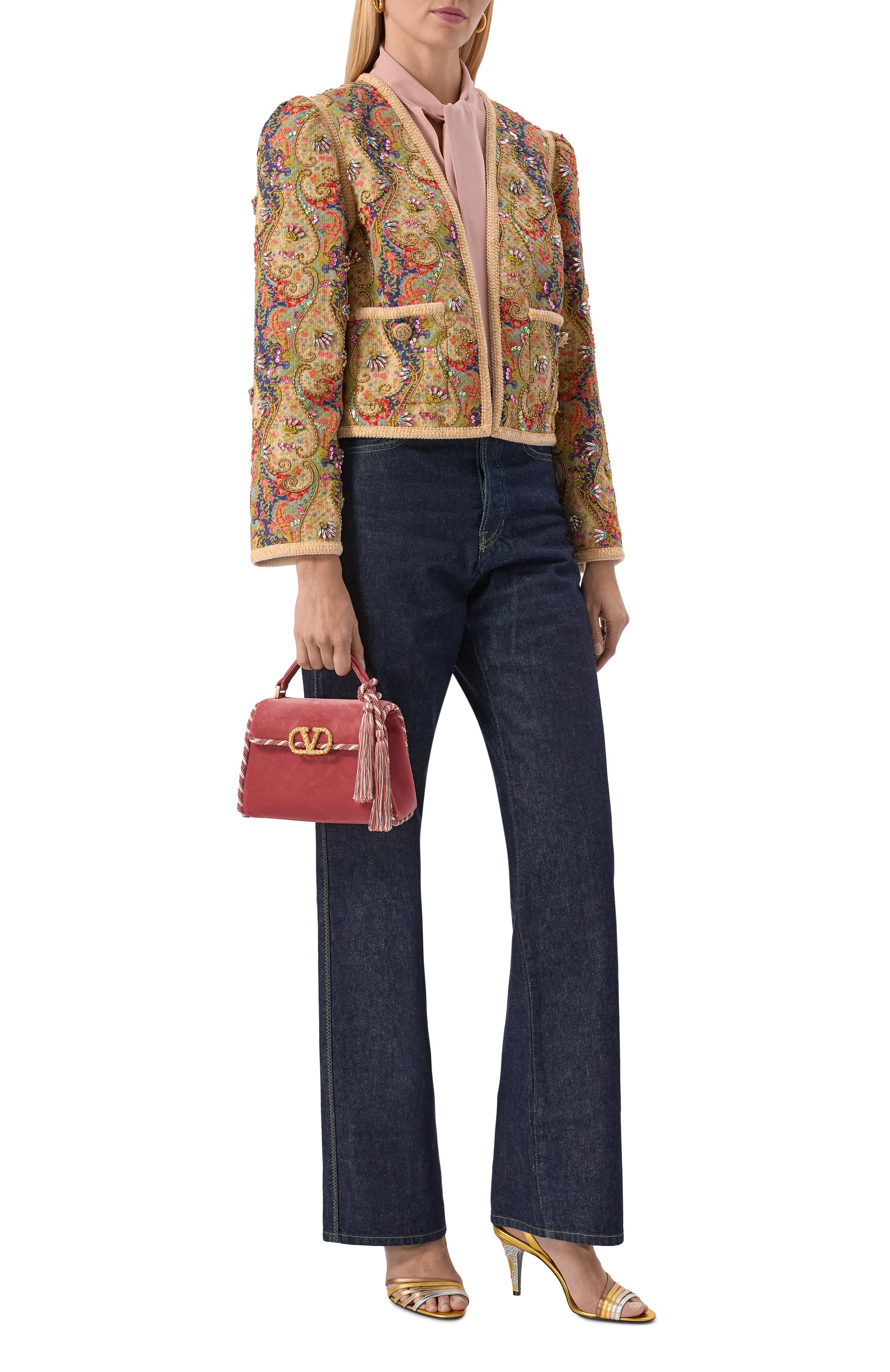 Сумка vsling mini VALENTINO розового цвета по цене 362500 руб., арт. 7W2B0R91/MBN, фото 7 Сумка vsling mini VALENTINO, арт. 7W2B0R91/MBN, фото 7