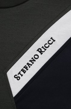 Детская хлопковый лонгслив STEFANO RICCI JUNIOR хаки цвета, арт. KY01038G01/Y23456 | Фото 3 (Рукава: Длинные; Мальчики Кросс-КТ: Лонгслив-одежд�а; Материал сплава: Проставлено; Материал внешний: Хлопок; Драгоценные камни: Проставлено; Ростовка одежда: 6 лет | 116 см, 10 - 11 лет | 140 - 146см, 12 лет | 152 см, 16 лет | 164 см, 3 года | 98 см, 8 лет | 128 см)