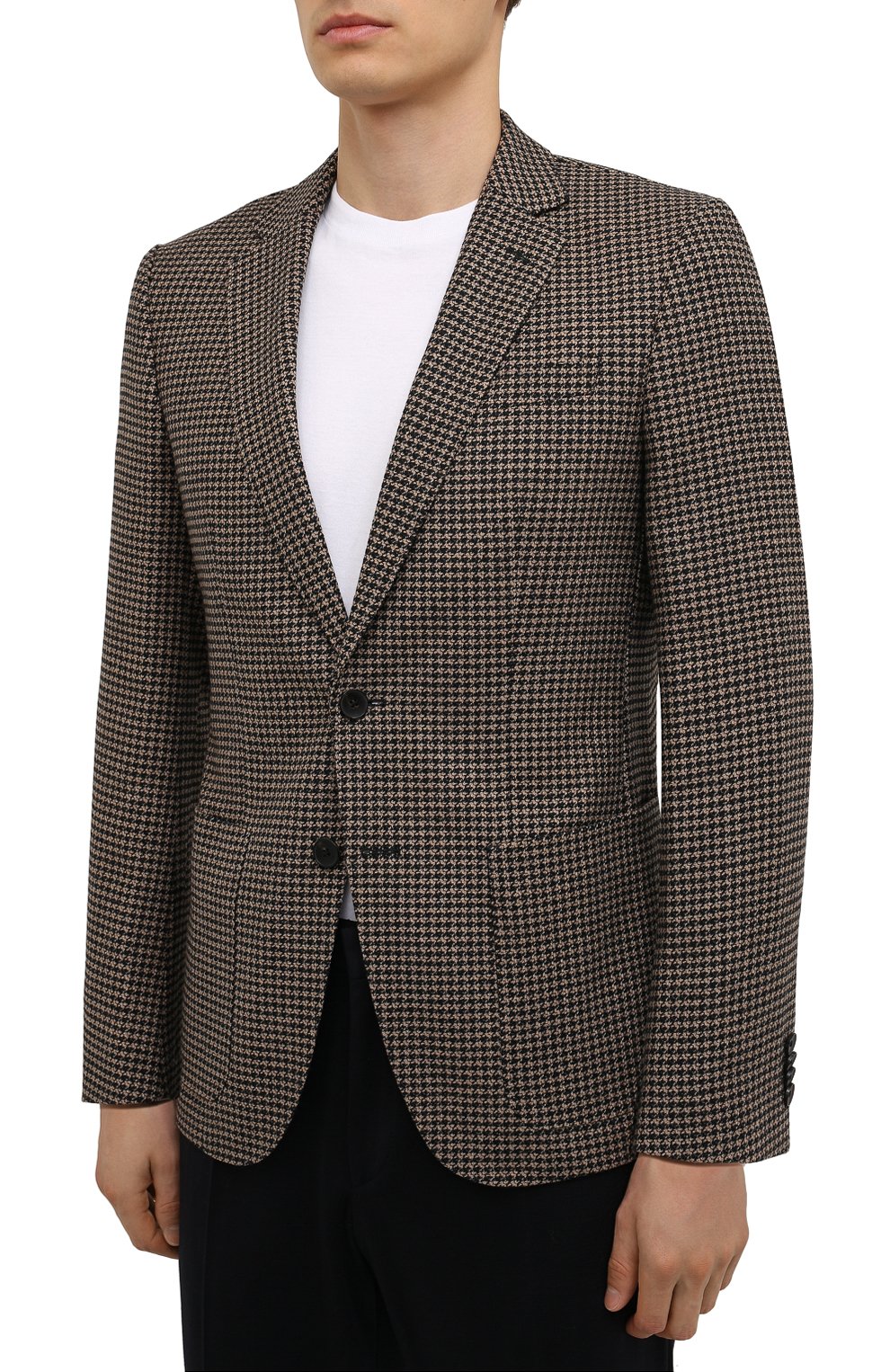 Пиджак из шерсти и хлопка BOSS, арт. 50459987, фото 3