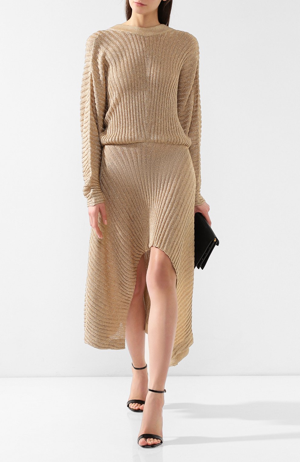 Платье из вискозы с люрексом CHLOÉ, арт. CHC19SMR02760, фото 2