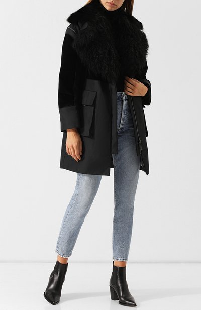 Пальто с меховым воротником GIORGIO ARMANI, арт. 8WH0L01E/T00HD, фото 2