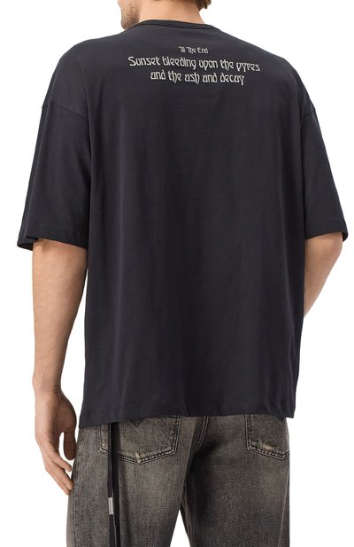 Хлопковая футболка ANN DEMEULEMEESTER черного цвета по цене 42650 руб., арт. B0012702/FA206, фото 4 Хлопковая футболка ANN DEMEULEMEESTER, арт. B0012702/FA206, фото 4