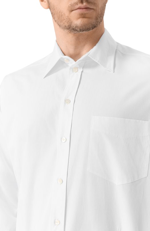 Хлопковая рубашка Moschino A0213/0235 Белый  A0213/0235 Фото 5