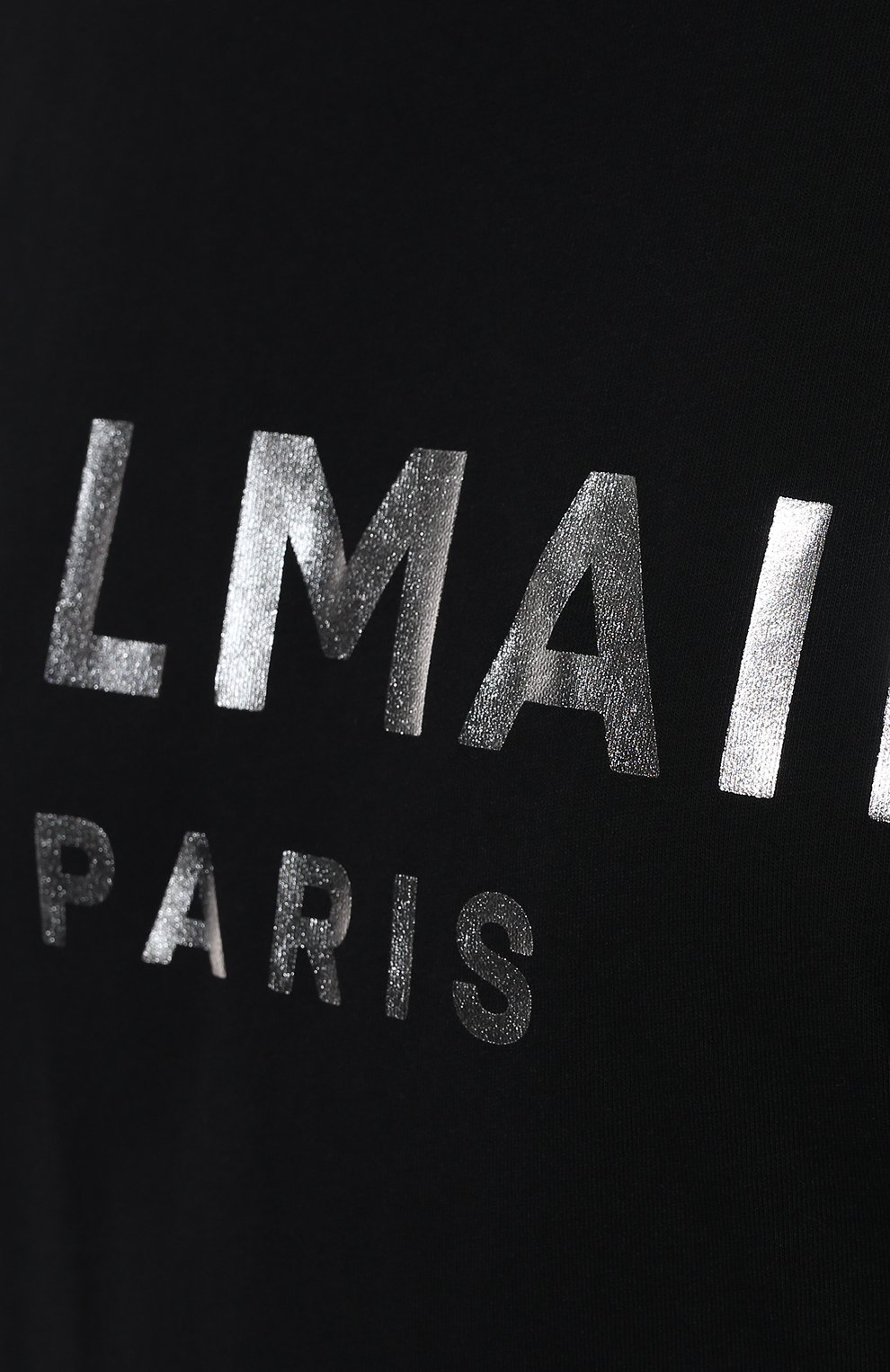 Хлопковая футболка BALMAIN черного цвета по цене 42050 руб., арт. XF1EF005/BB28, фото 5 Хлопковая футболка BALMAIN, арт. XF1EF005/BB28, фото 5