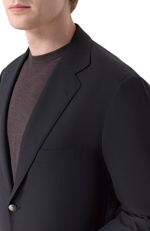 Шерстяной пиджак Kiton UG81K01X25 Чёрный  UG81K01X25 Фото 6