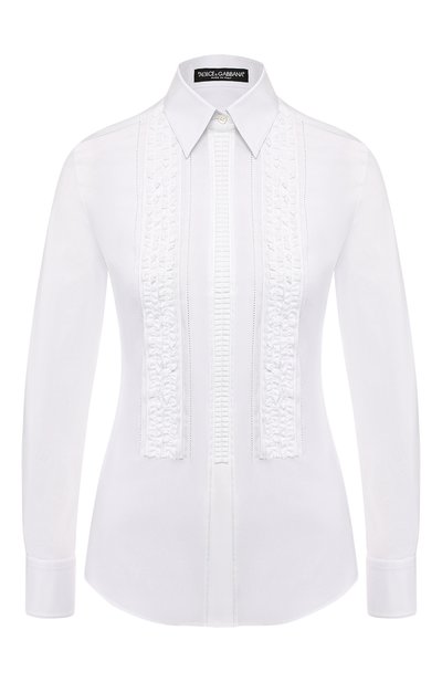Женская хлопковая рубашка DOLCE & GABBANA, арт. F5K47T/FUEAJ