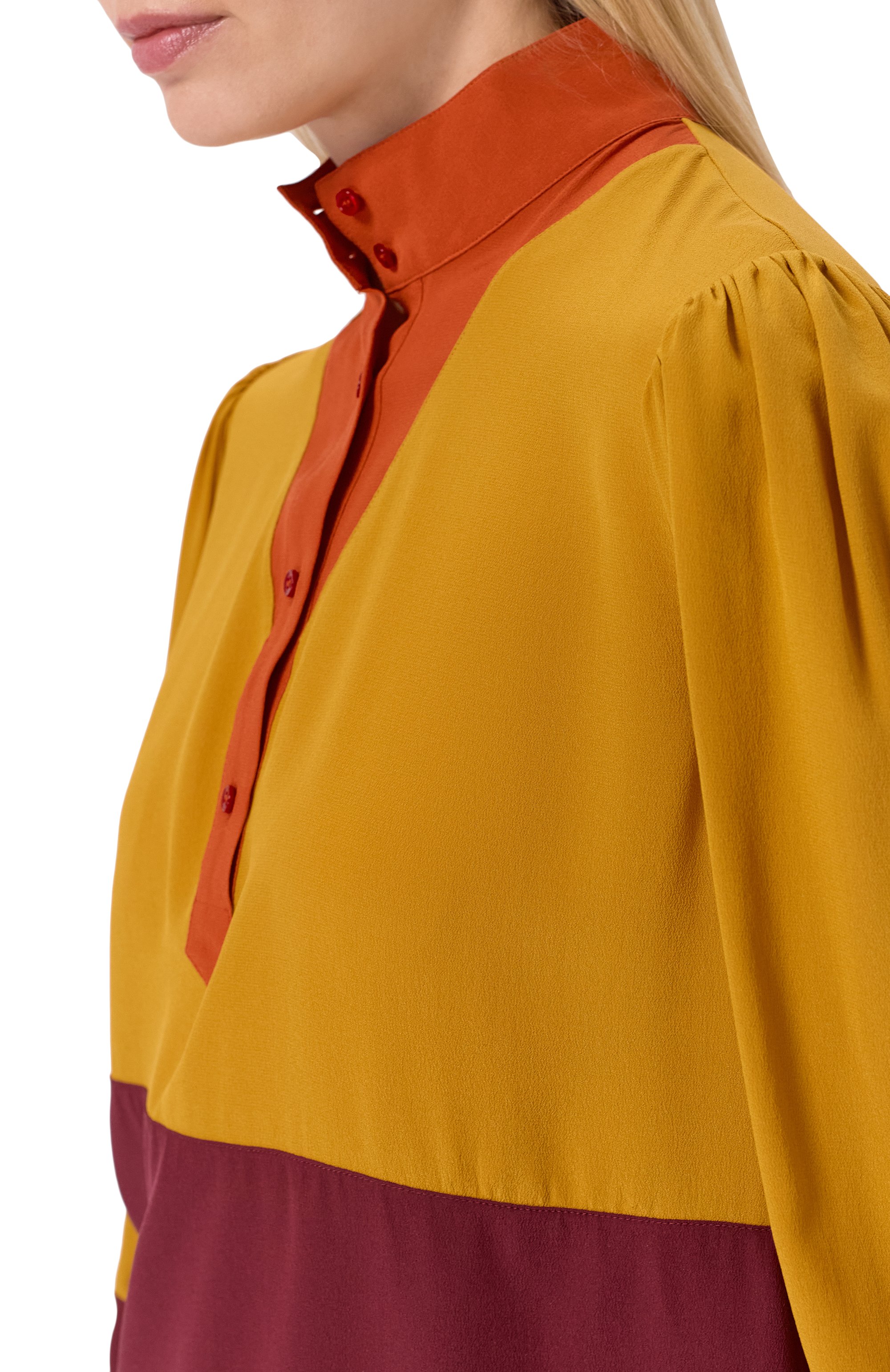 Шелковая блузка SAINT LAURENT, арт. 857185/Y100W, фото 5