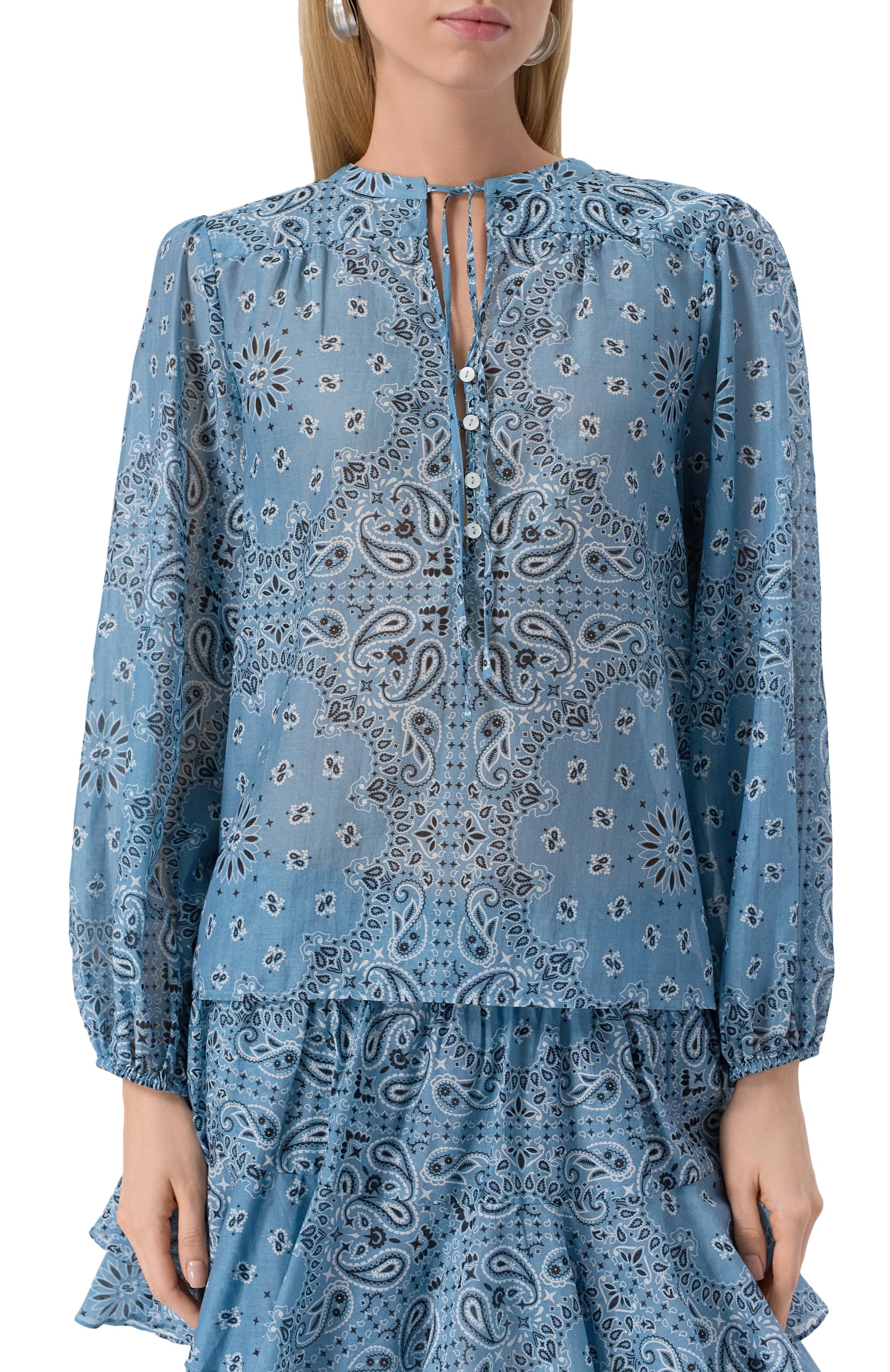 Блузка из хлопка и шелка MC2 SAINT BARTH, арт. STBW HARPER/03091H, фото 3