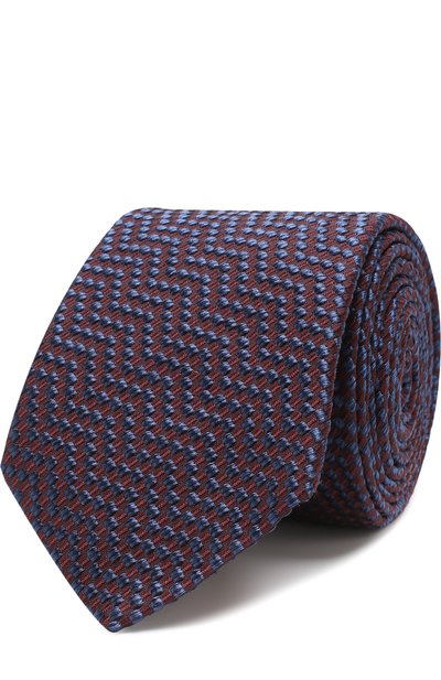 Мужской галстук с узором из смеси шелка и хлопка GIORGIO ARMANI, арт. 360054/8A931