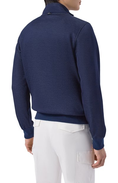 Хлопковая толстовка CAPOBIANCO темно-синего цвета по цене 86500 руб., арт. 20M451.BL00., фото 4 Хлопковая толстовка CAPOBIANCO, арт. 20M451.BL00., фото 4