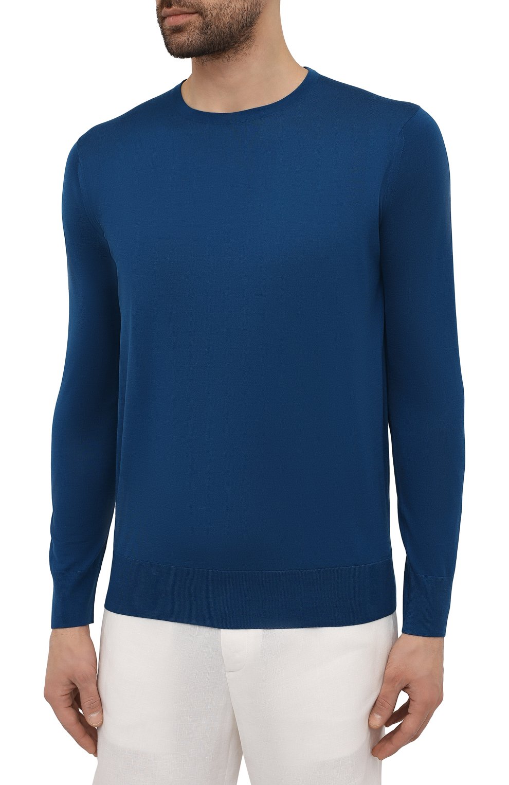 Шерстяной джемпер LORO PIANA синего цвета по цене 151000 руб., арт. FAI1916, фото 3 Шерстяной джемпер LORO PIANA, арт. FAI1916, фото 3