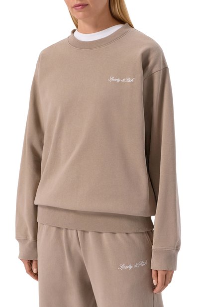 Хлопковый свитшот SPORTY AND RICH, арт. ST07168326BR08, фото 3