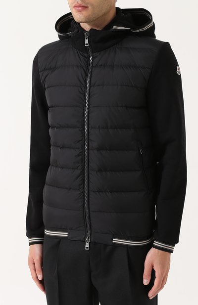 Хлопковая толстовка на молнии с пуховой вставкой MONCLER, арт. C2-091-84021-00-80967, фото 3
