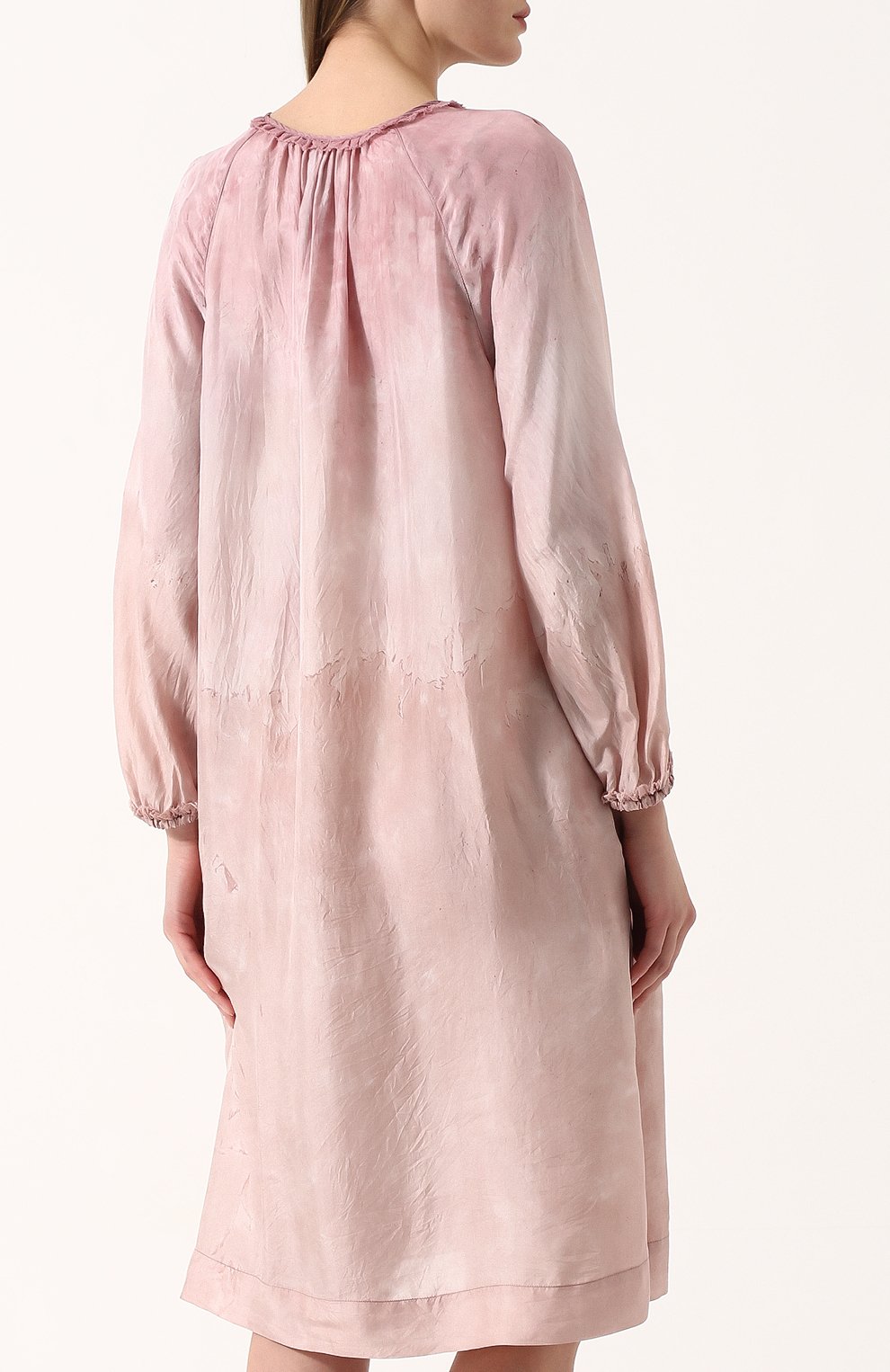 Шелковое платье свободного кроя с круглым вырезом RAQUEL ALLEGRA, арт. Y76-6761, фото 4